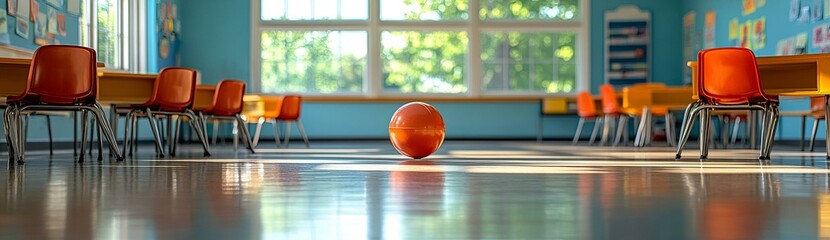 a group of orange balls on a floor