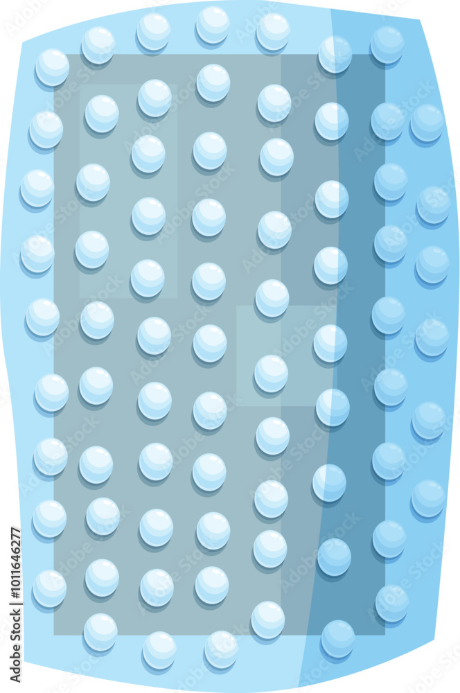 Poster blue bubble wrap protecting a fragile package during shipping to ensure safe delivery