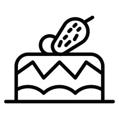 Strawaberry Cake Vector Icons