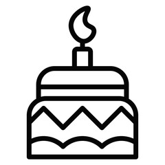 Two Layered Cake Vector Icons
