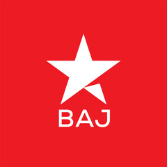 BAJ logo design vector template