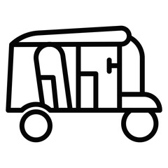 Tuk Tuk Vector Icons
