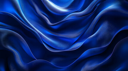 Obraz premium Abstract Blue Fabric Waves Background Illustration