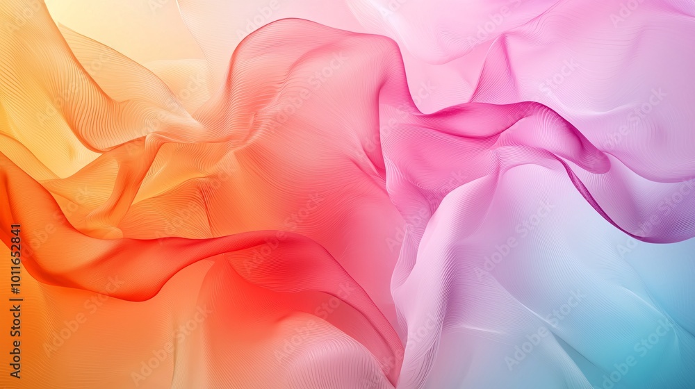 Aufkleber serene abstract flow - calming textures with elegant balance and smooth transitions for relaxing bac