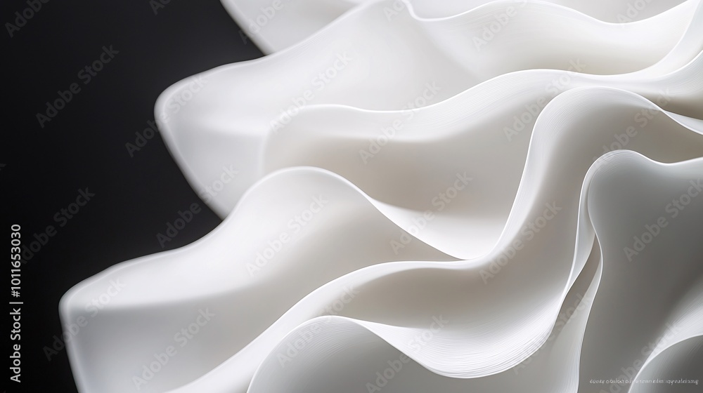 Poster serene symmetry calming natural forms with fluid gradients and harmonious composition - balanced pro