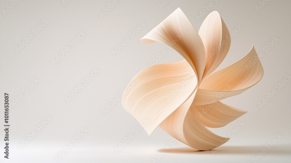 Poster serene fluid symmetry - calming natural forms with soft gradients and harmonious composition for rel
