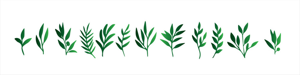 twig of leaves, growth stencil, black line graphic, pattern, Hand drawn of leaf floral, doodle sketch leaves floral. leaf decoration, floral wreath sketch doodle. Vector Flowers and plants hand drawn 