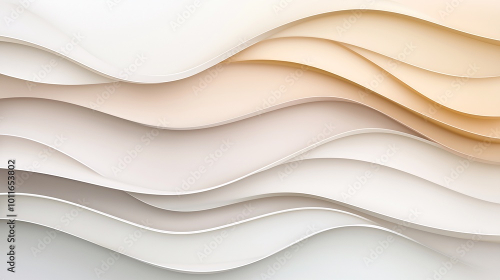 Poster fluid harmony - elegant organic textures with smooth transitions and soft palette for serene backgro