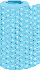 This blue bubble wrap roll is perfect for protecting fragile items during shipping and moving