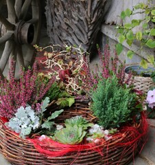 erbstliche deko am hauseingang