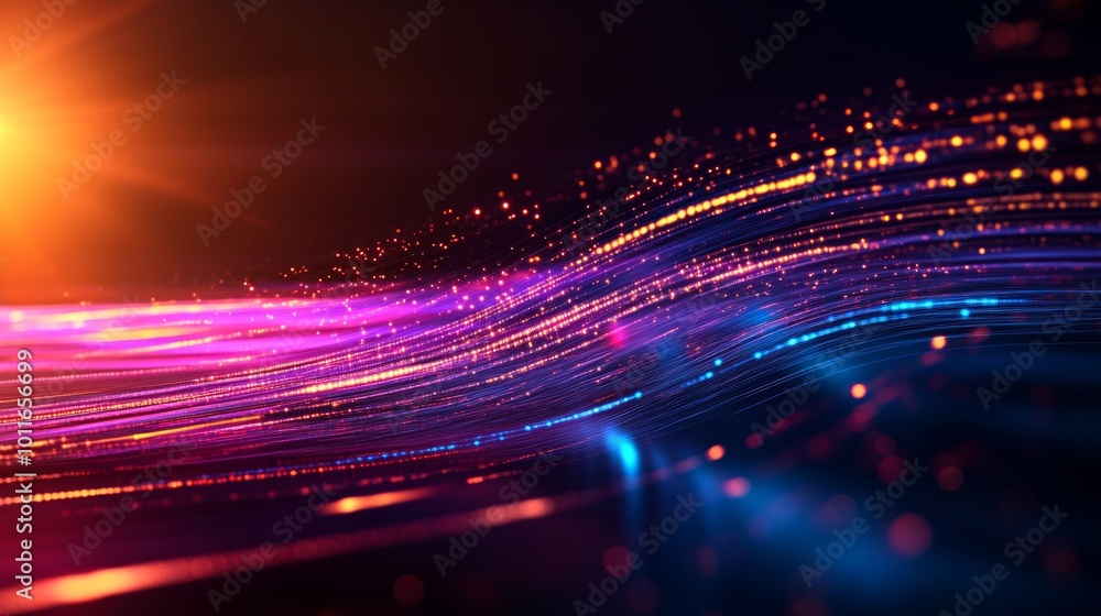 Poster dynamic motion blur background for technology concepts