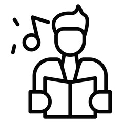 Christmas Choir Vector Icons