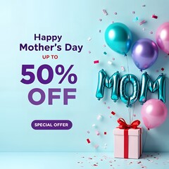 Naklejka premium Buy Now for Exclusive Mother's Day Sales