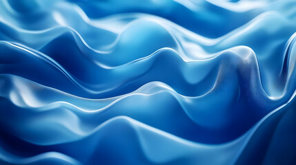 Fototapeta premium Abstract Blue 3D Wavy Background