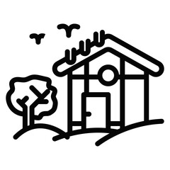 Christmas Village Vector Icons