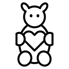 Heart Plushie Vector Icons