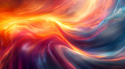 Abstract Background with Swirling Colors and Glowing Lights