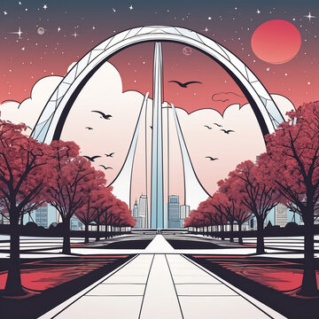 tree,road in the city,generative ai