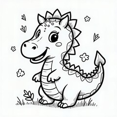 Baby Dinosaur Coloring Page