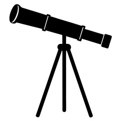 telescope on a white background