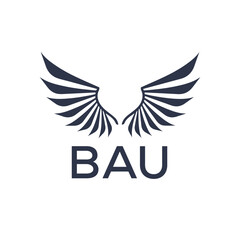 BAU triangle letter logo design with triangle shape. BAU triangle logo design monogBAm. BAU triangle vector logo template with red color. BAU triangular logo Simple, Elegant, and Luxurious Logo...