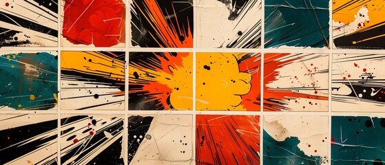 Classic comic strip featuring a dramatic fire rescue, bold colors, and vintage comic book style action panels