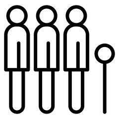 Queue Line Vector Icons