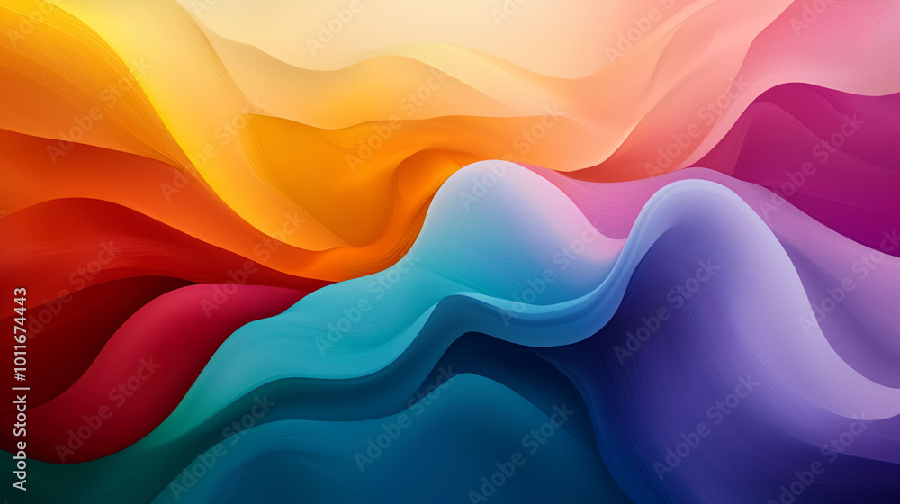 Aufkleber vibrant abstract waves of color blend seamlessly, creating dynamic and chaotic visual experience. fl