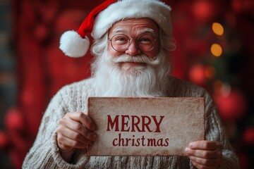 Santa Claus with deer Bruno gnomes.