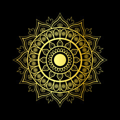Gold Color Mandala Design