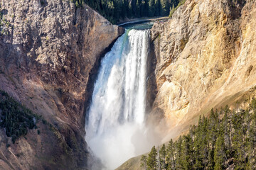 Lower Yellowstone Falls  in the Yellowstone National Park, USA