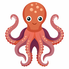 octopus illustration  vector illustration with white background