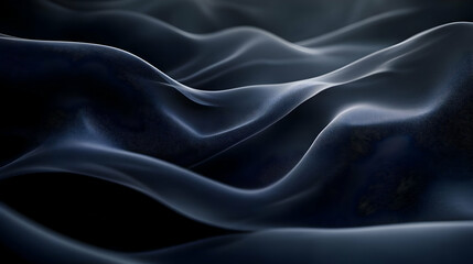 Fototapeta premium Abstract 3D Dark Blue Wavy Background
