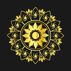 Gold Color Mandala Design