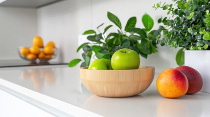 Fresh Fruits in a Modern Kitchen Setting
