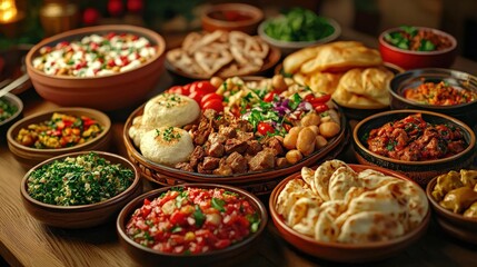 Fototapeta premium Delicious Georgian food platter