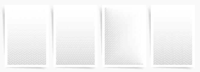 Modern Minimalist Asian Geometric Pattern Set. Transparent Gradient Backdrops and Monochrome Textures Featuring Seamless Vector Waves, Mosaic Motifs, and Traditional Ethnic Designs for Business Covers