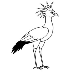 Secretary Bird Majestic Wildlife Illustrations for Creative Projects