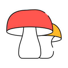 mushrooms vegetables line icon vector. mushrooms vegetables sign. isolated symbol illustration