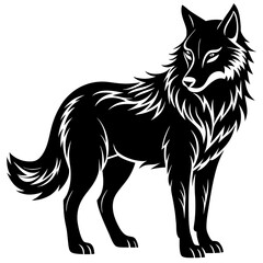 wolf vinyl vector illustration