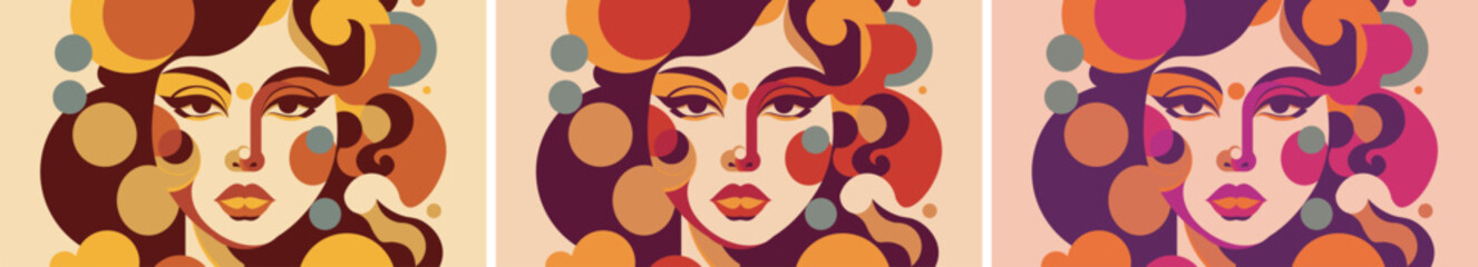 Abstract art with overlapping circles in warm tones, featuring a blurred central square, perfect for modern designs.