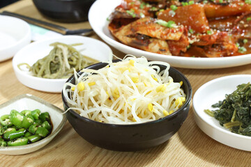 Korean food ingredients. Bean sprouts