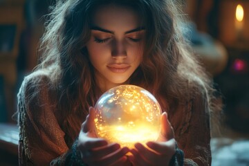 Naklejka premium Fortune Teller Predicting Future, Generative AI