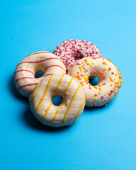 colored and crispy donuts