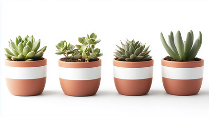 Charming Succulent Display in Sage Green and White
