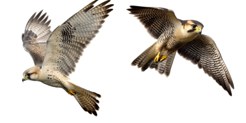 A falcon isolated on transparent PNG.