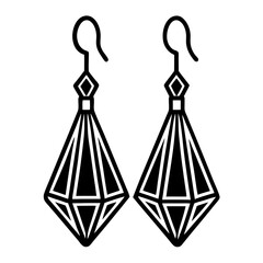 icon minimal earrings with Transparent Background Clipart