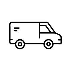 delivery van icon with Transparent Background Clipart