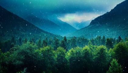雨の森