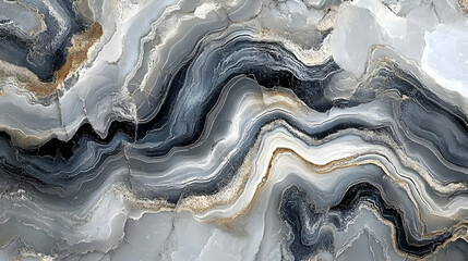 Abstract Background with Gray, Black and Golden Swirls